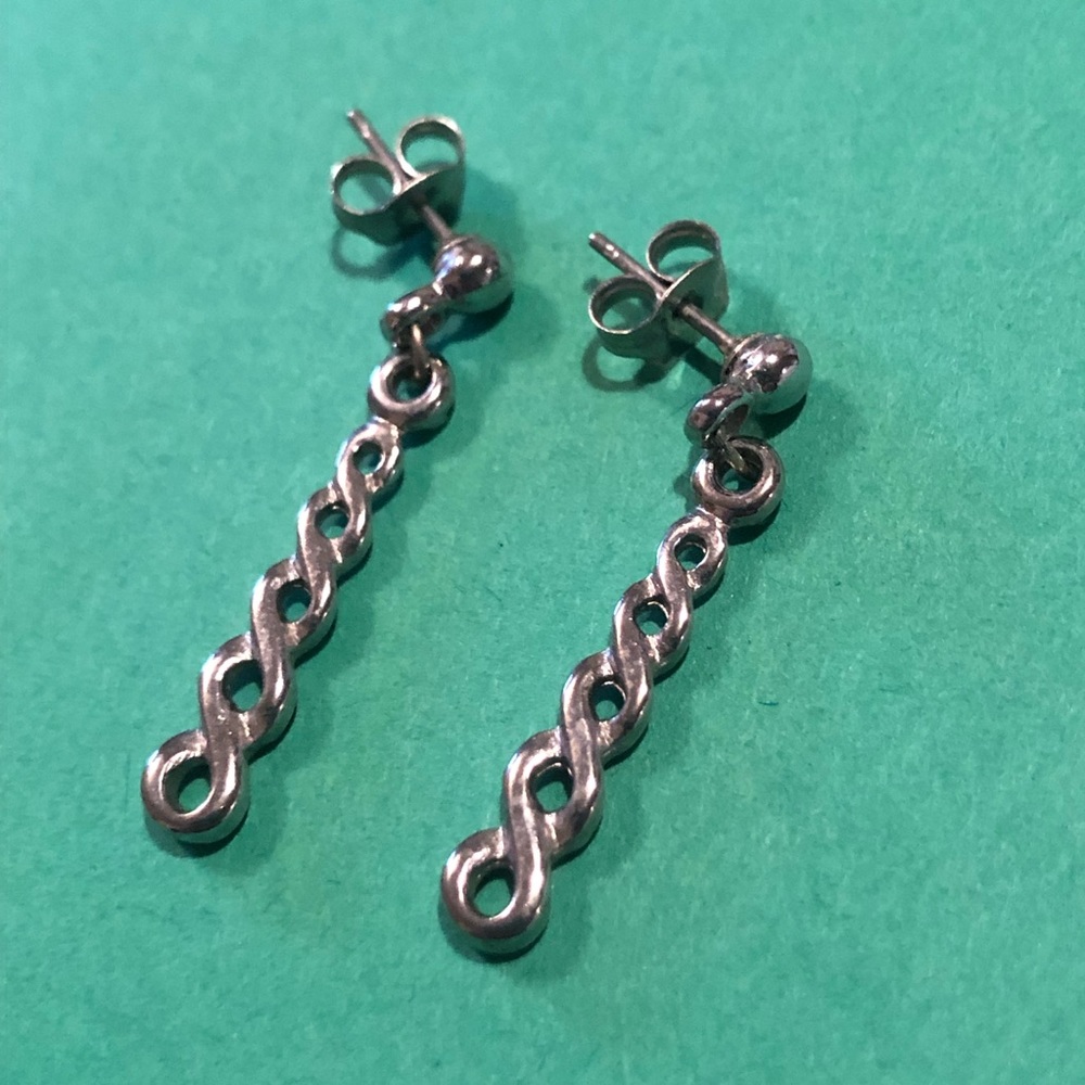 Vintage Silver Swirl Earrings